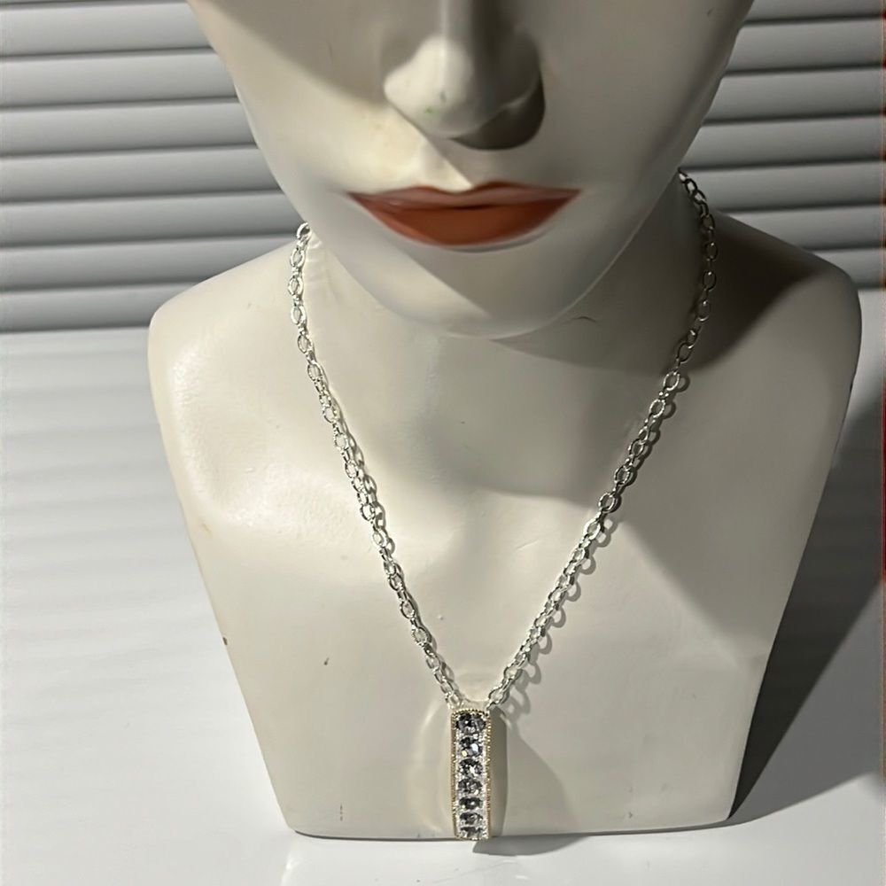 Bundle Sale 3 for $15 | Silver tone Faux Diamond Necklace Costume Jewelry